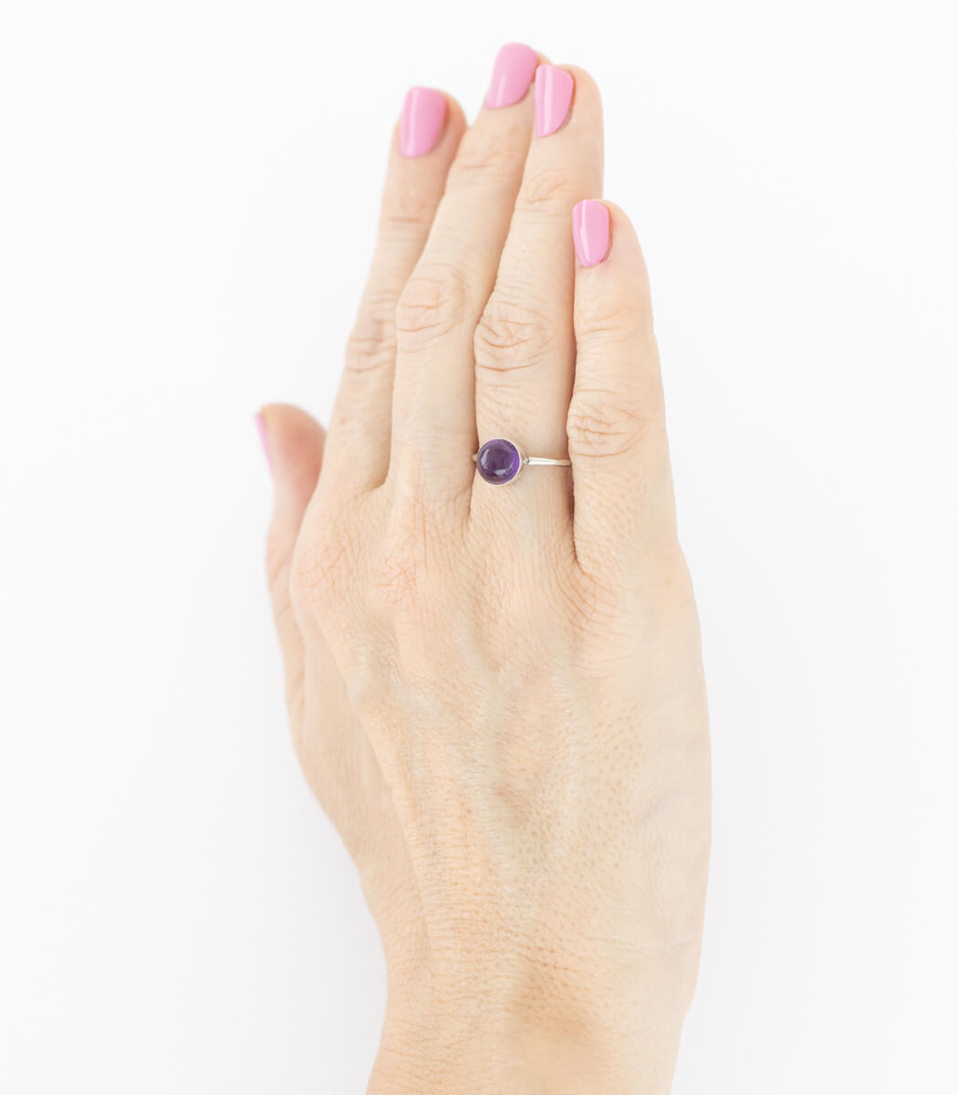 Amethyst Ring Silber Gr. 56