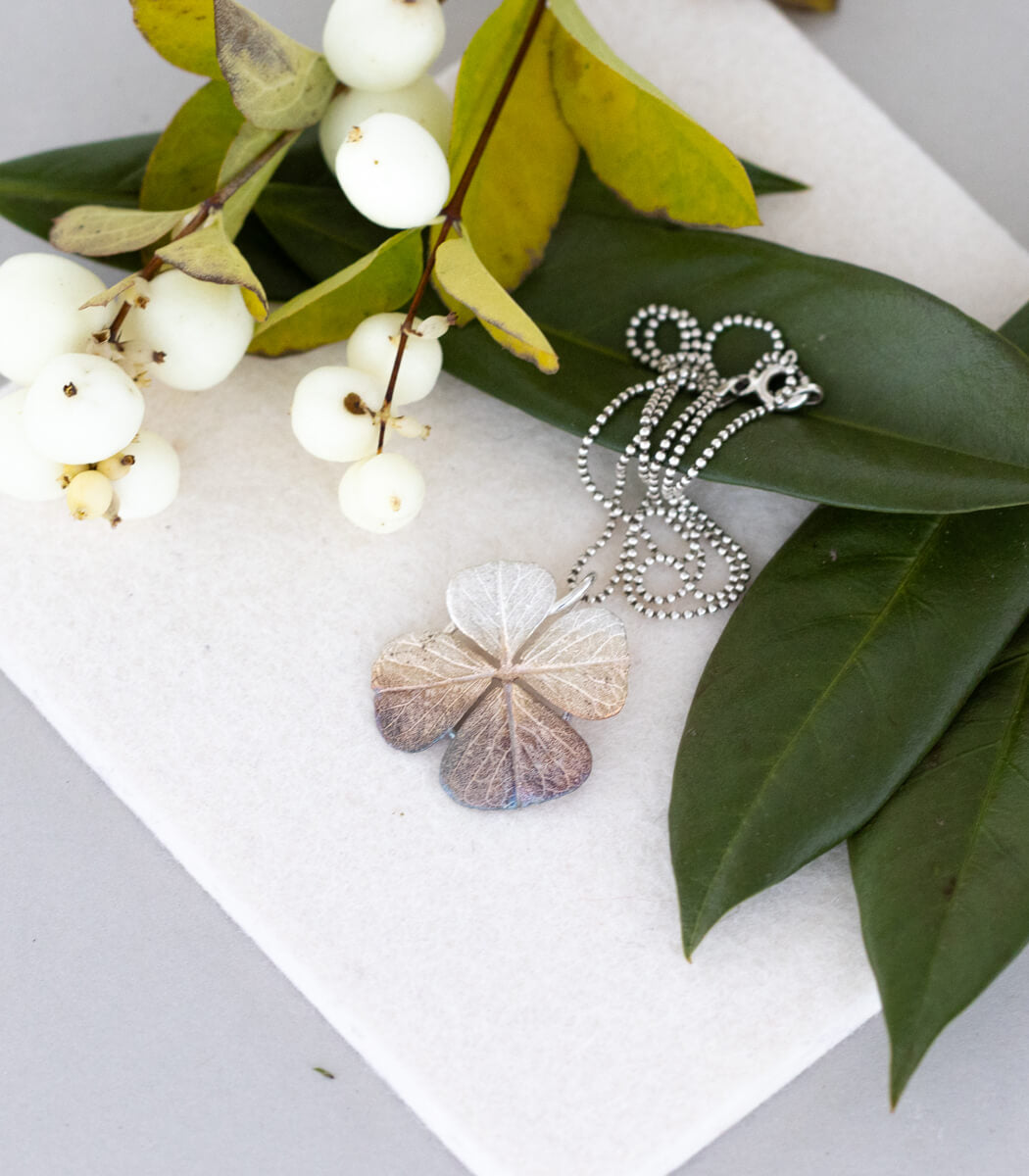 Glücksklee Anhänger Silber