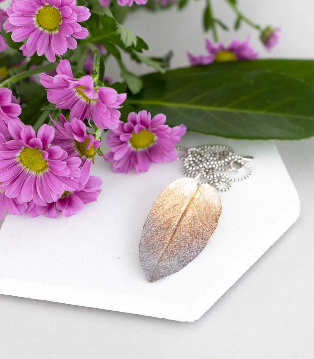 Salbeiblatt Anhänger Silber