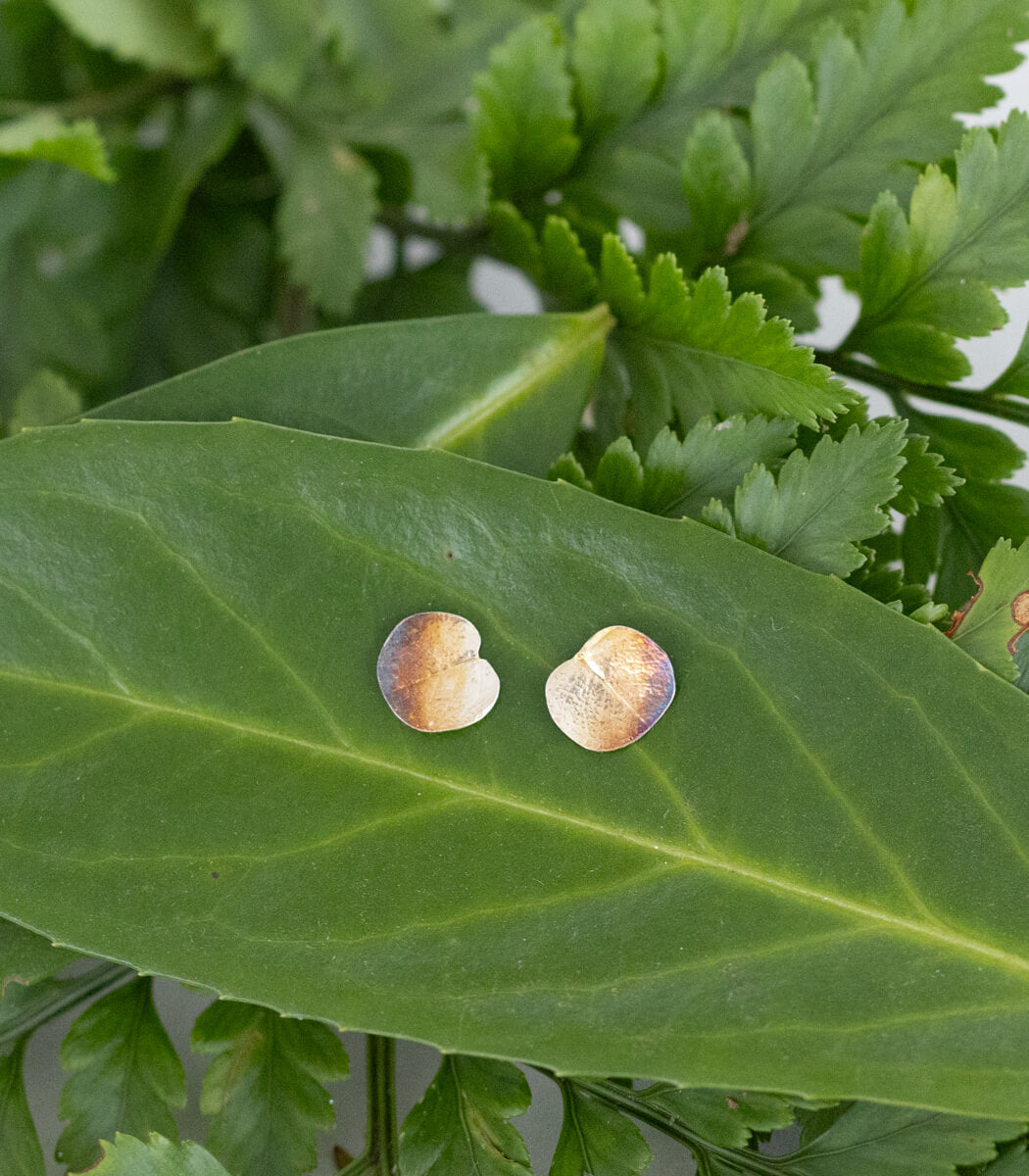 Eukalyptus Ohrstecker Silber