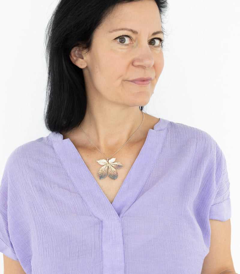 Kastanie Anhänger Silber