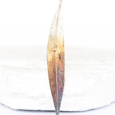 Willow leaf pendant silver