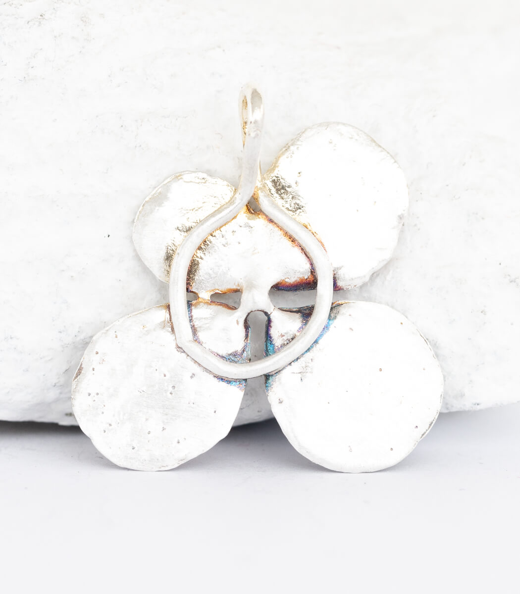 Four-leaf clover pendant silver