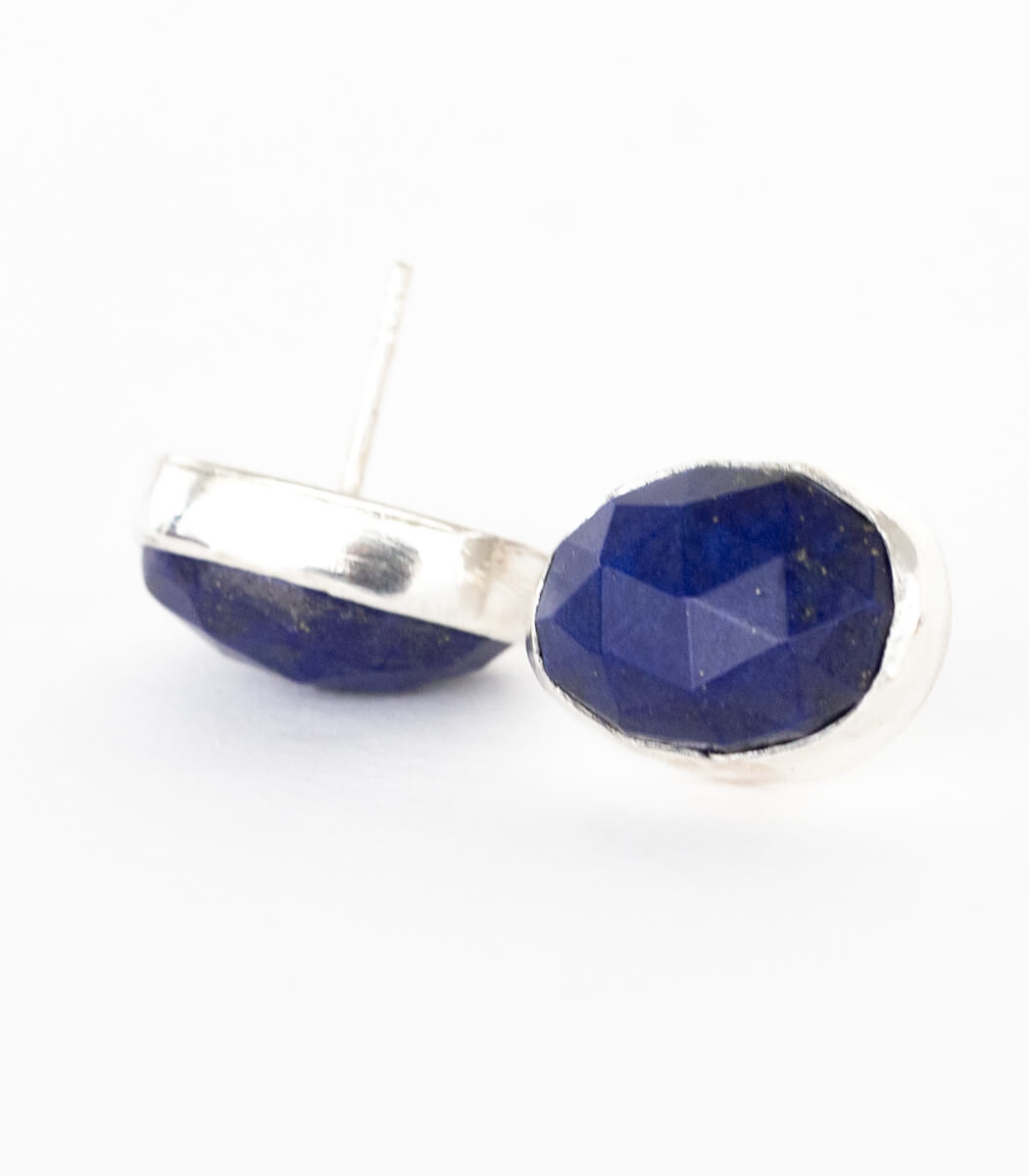 Sage Earrings Lapis Lazuli Silver