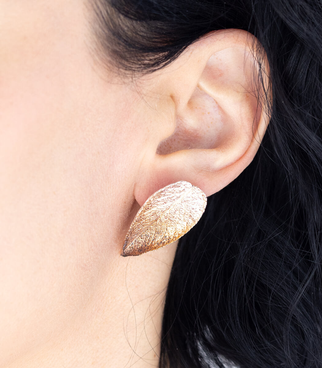 Silber Ohrstecker Salbeiblatt