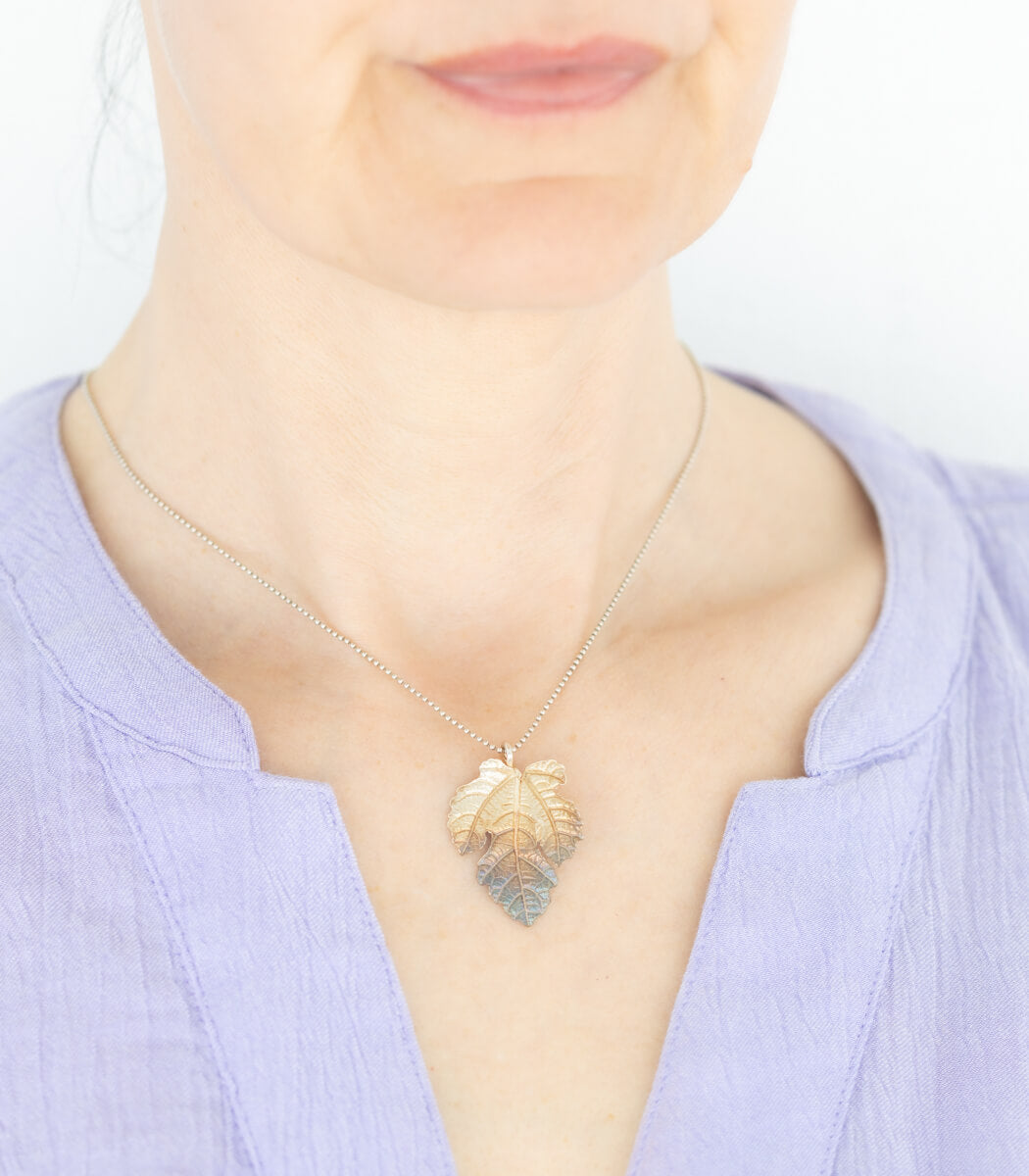 Feigenblatt Anhänger Silber