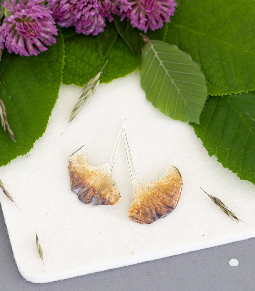 Ginkgo Ohrhänger Silber