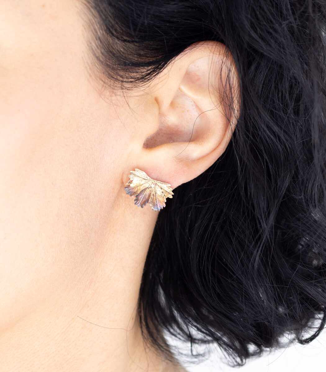 Frauenmantel Ohrstecker Silber