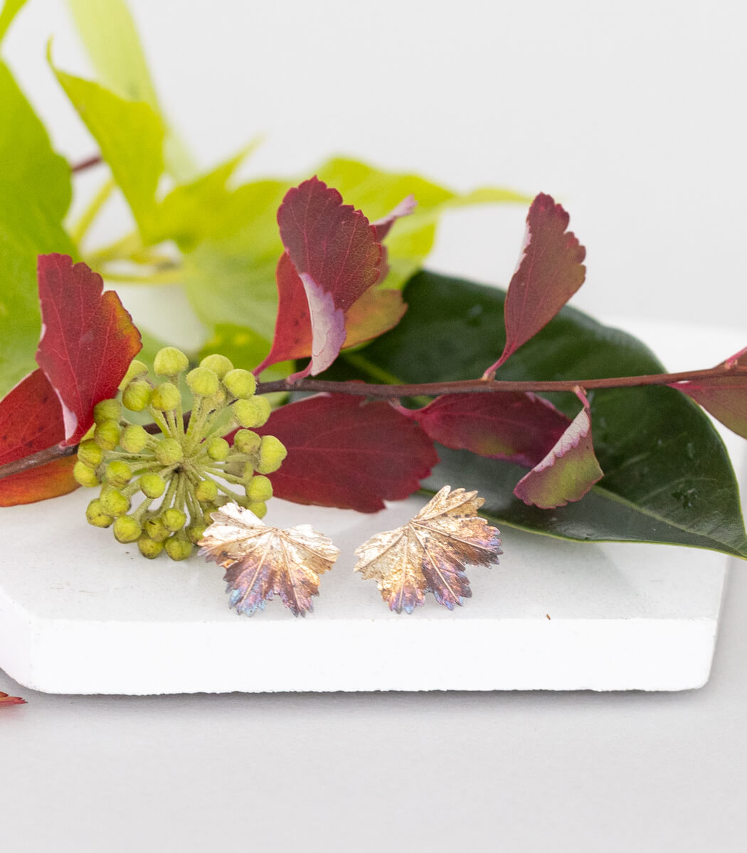 Frauenmantel Ohrstecker Silber