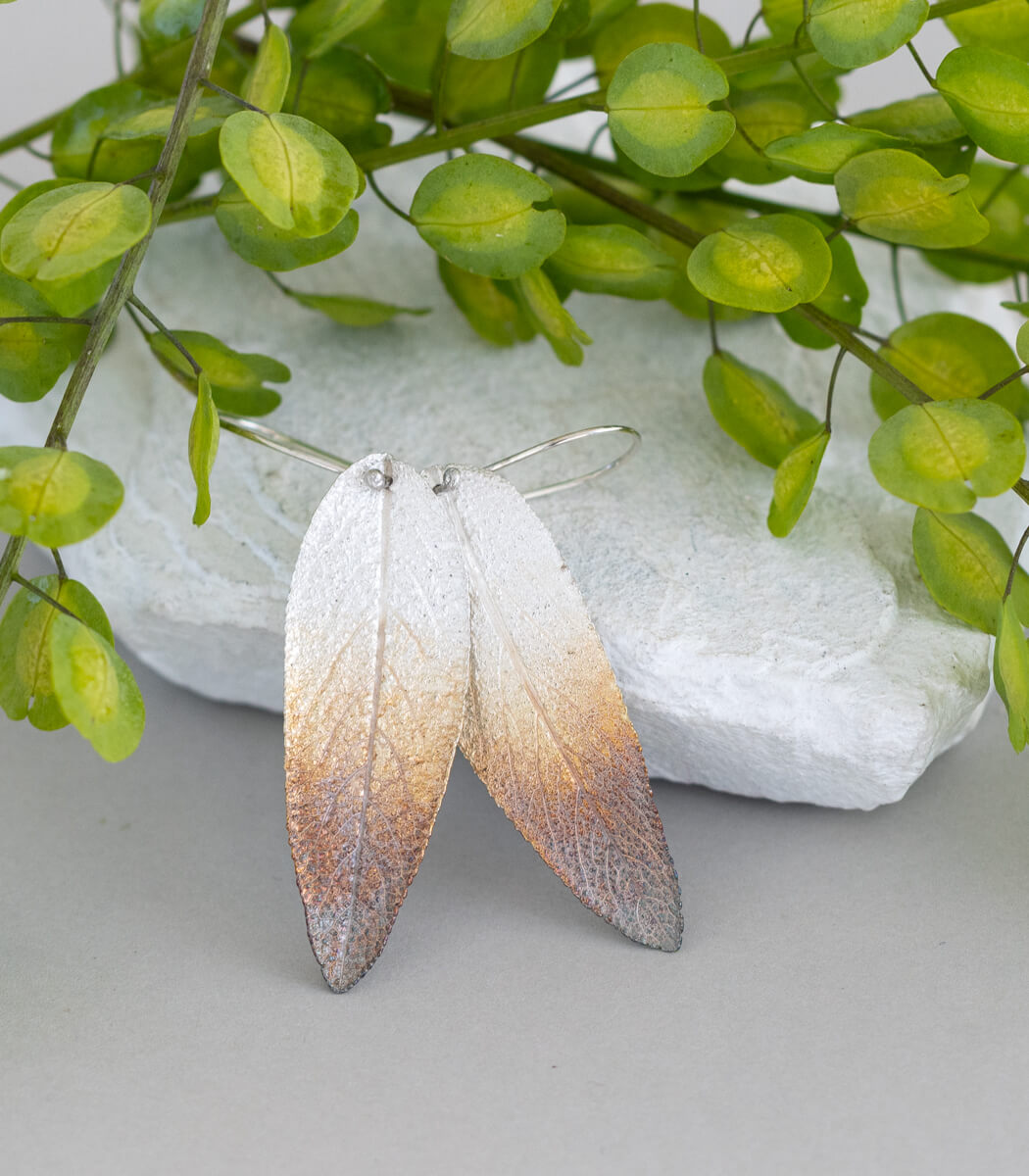 Salbeiblatt Ohrhänger Silber