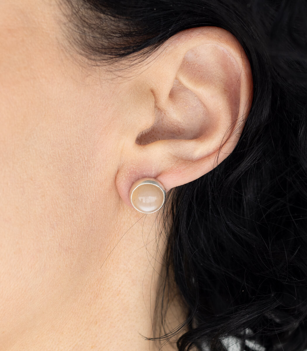 Frauenmantel Ohrhänger Mondstein Silber