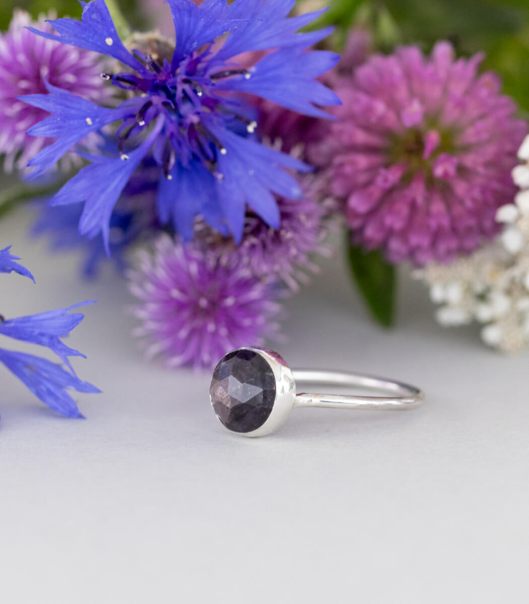 Stern Saphir Ring Silber Gr. 58