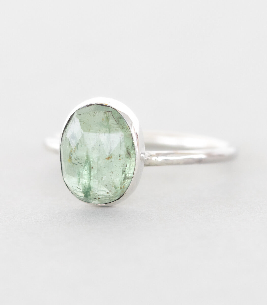 Kyanit Ring blaugrün Silber Gr. 53