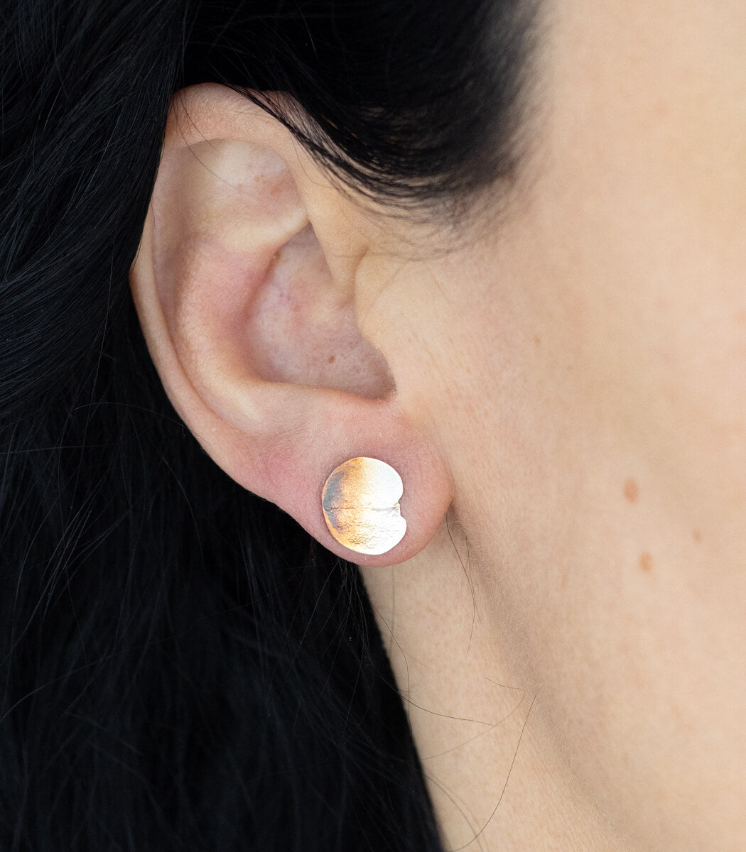 Eukalyptus Ohrstecker Silber