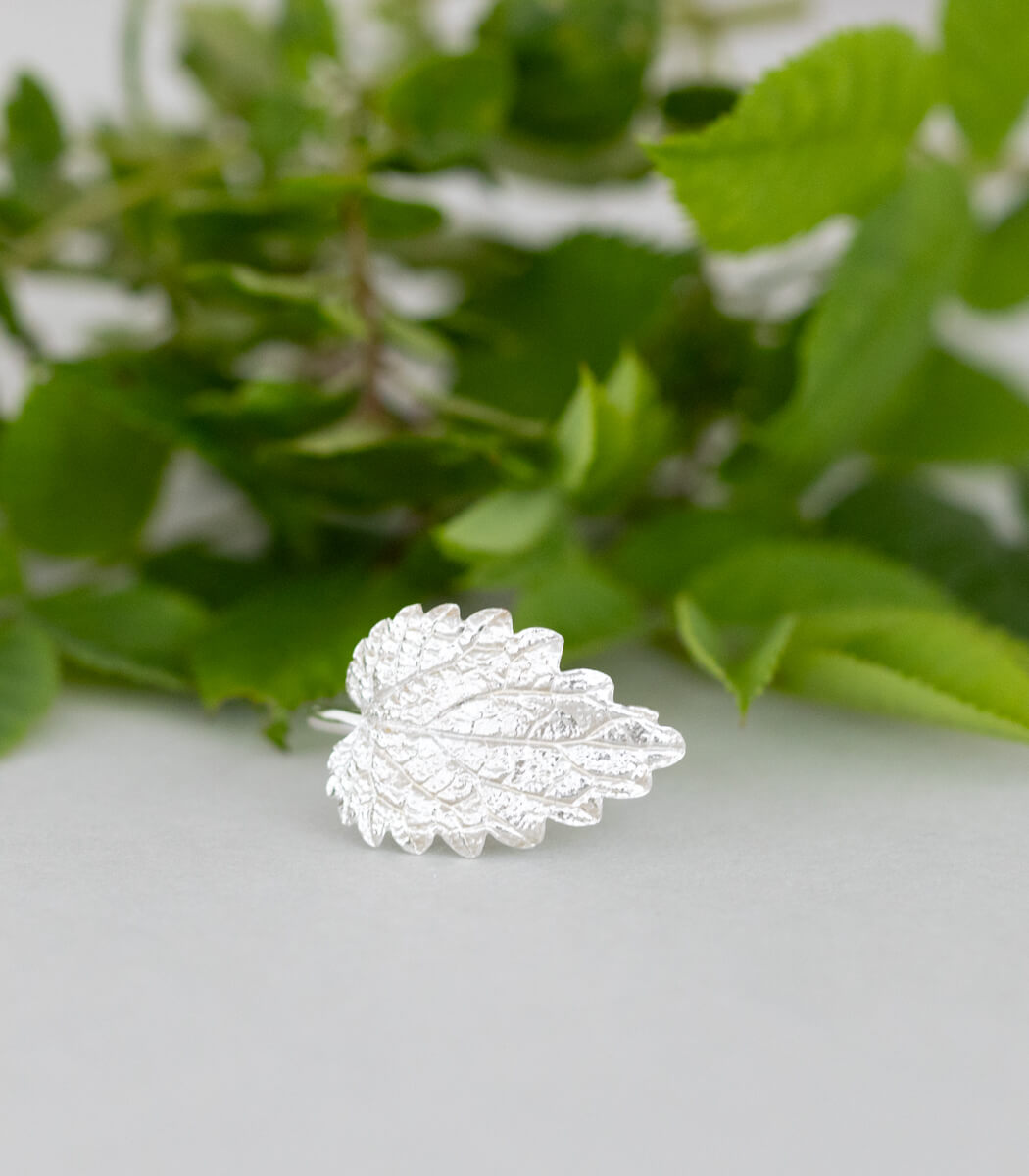 Brennnessel Ring Silber Gr. 60