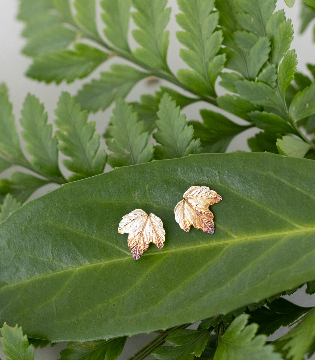 Ahorn Ohrstecker Silber