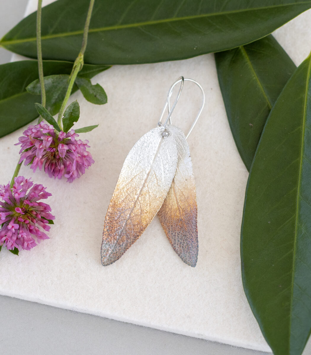 Salbeiblatt Ohrhänger Silber