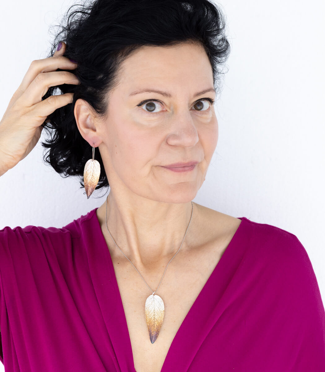 Salbeiblatt Ohrhänger Silber