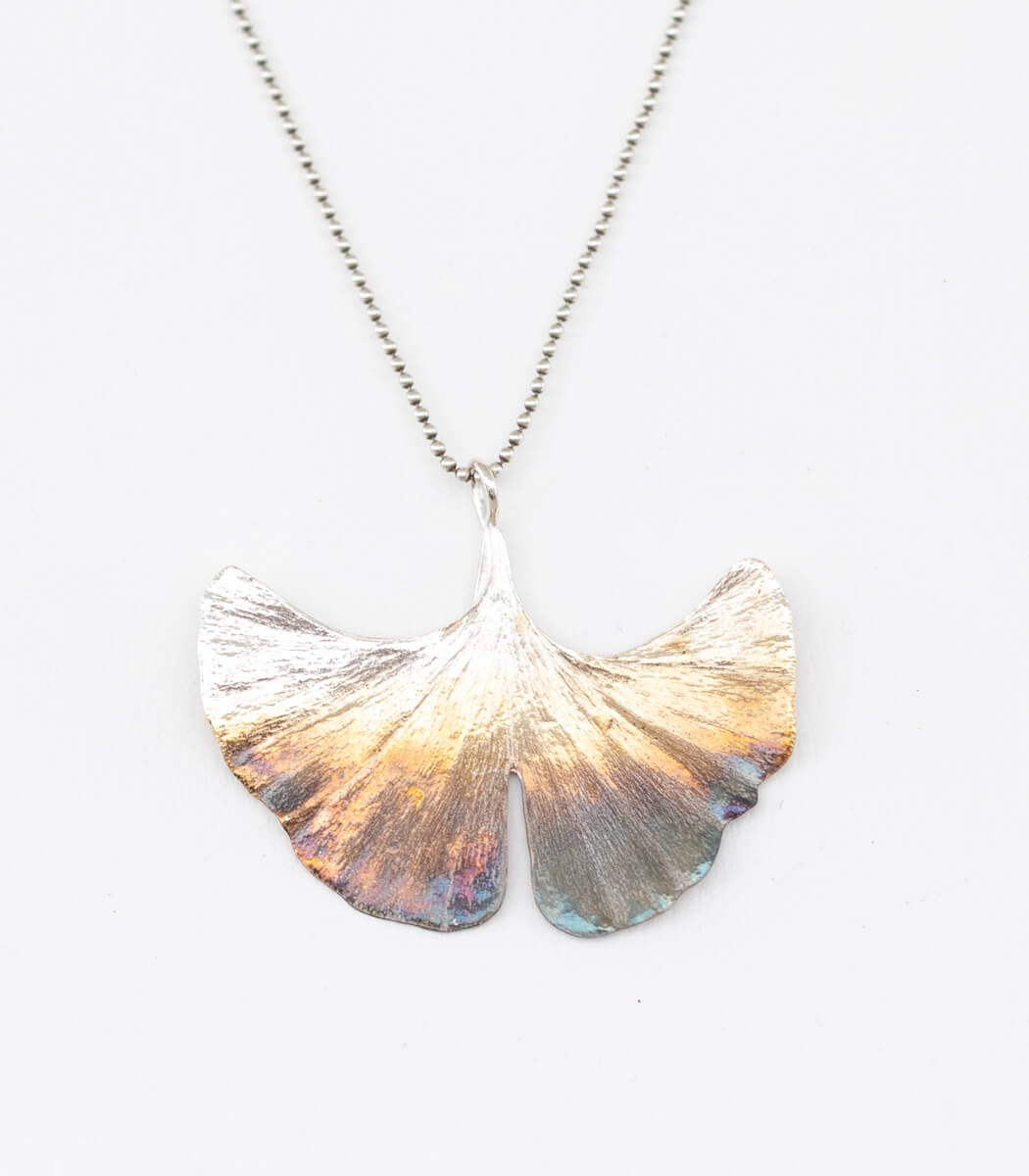 Ginkgo Anhänger Silber