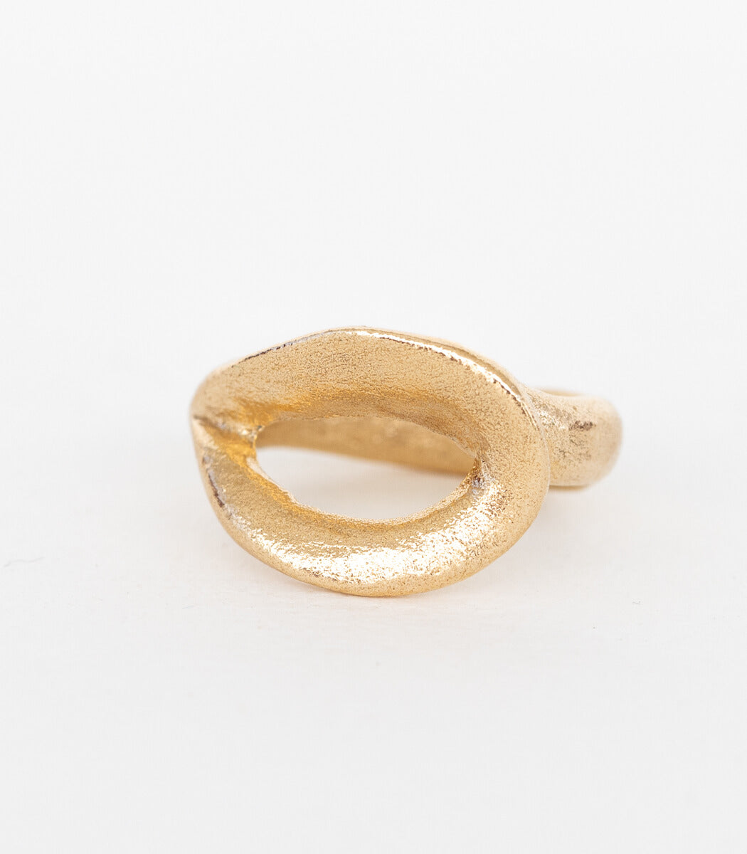 Bronze Ring Blatt Gr. 51