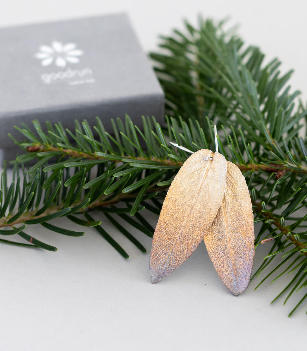 Salbeiblatt Ohrhänger Silber