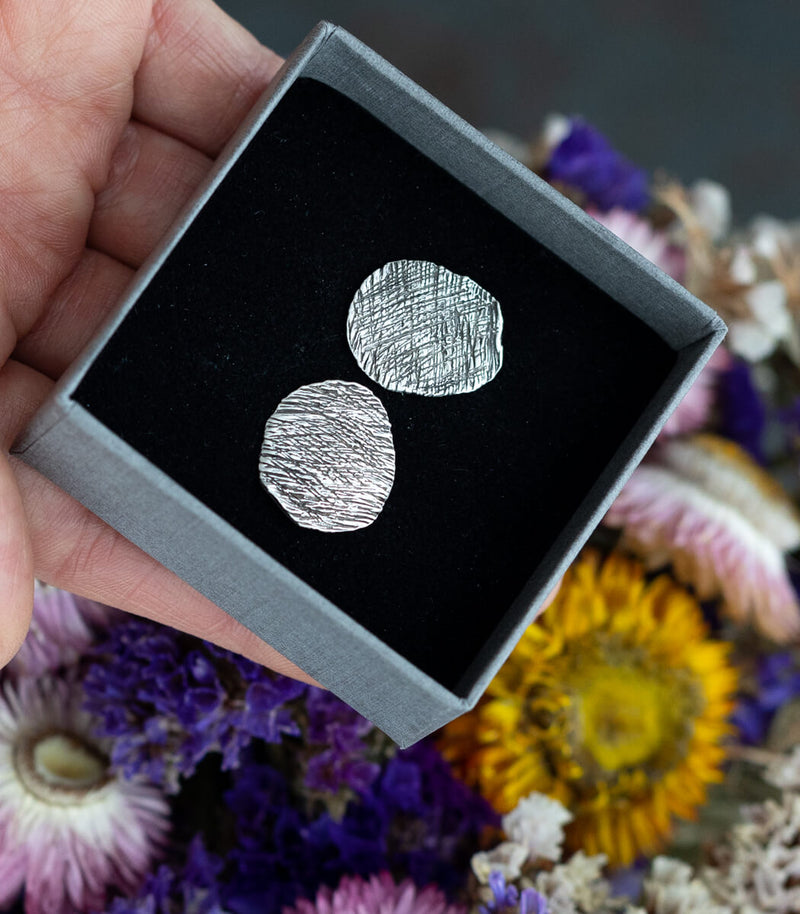 Silber Ohrstecker Schiefer