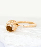 Bronze Ring Blüte Gr. 59