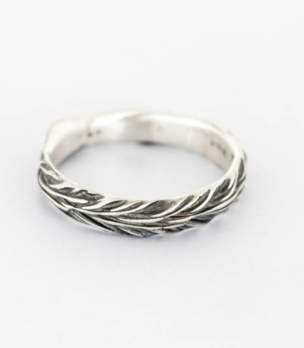 Silber Ring Gräser Gr. 54