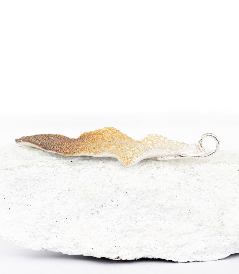 Silber Anhänger Salbeiblatt