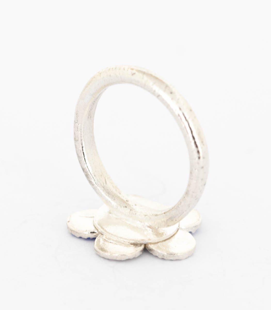 Silber Ring Blume Gr. 50