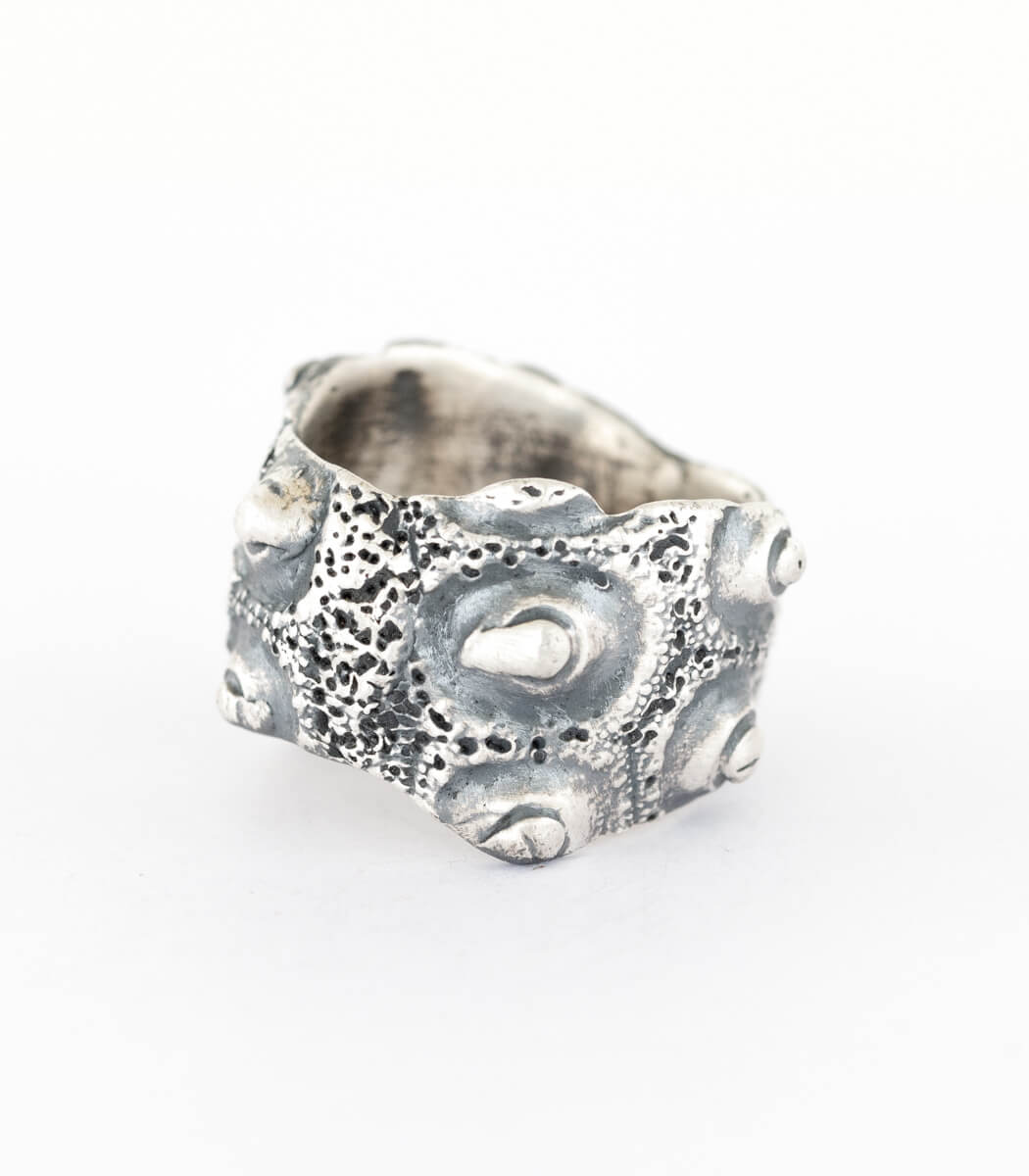 Silber Ring Seeigel Gr. 56