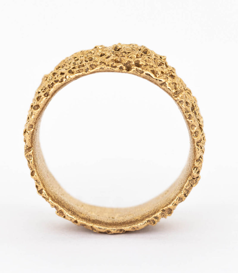 Bronze Ring Korallenstruktur Gr. 57