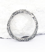 Ring Silber Baumrinde Gr.56