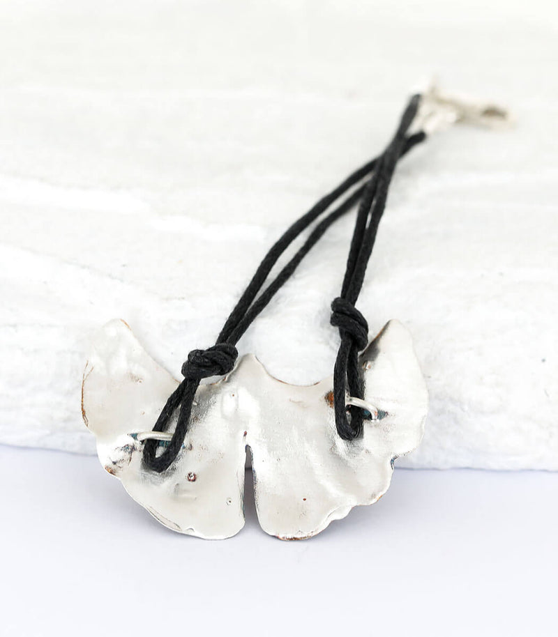 Silber Armband Ginkgoblatt