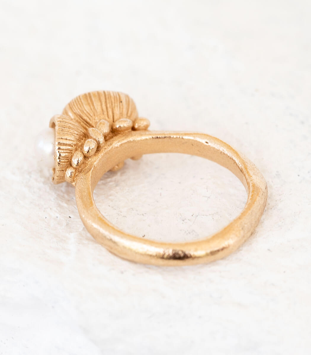 Bronze Ring Blütenkelch Gr. 55