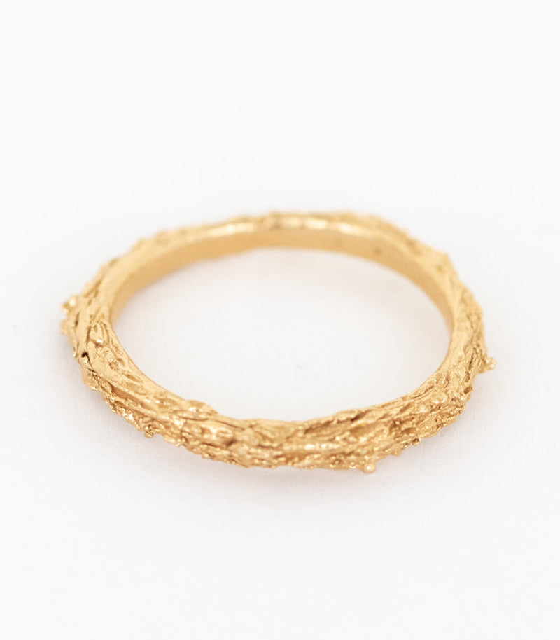 Bronze Ring Baumrinde Gr. 65