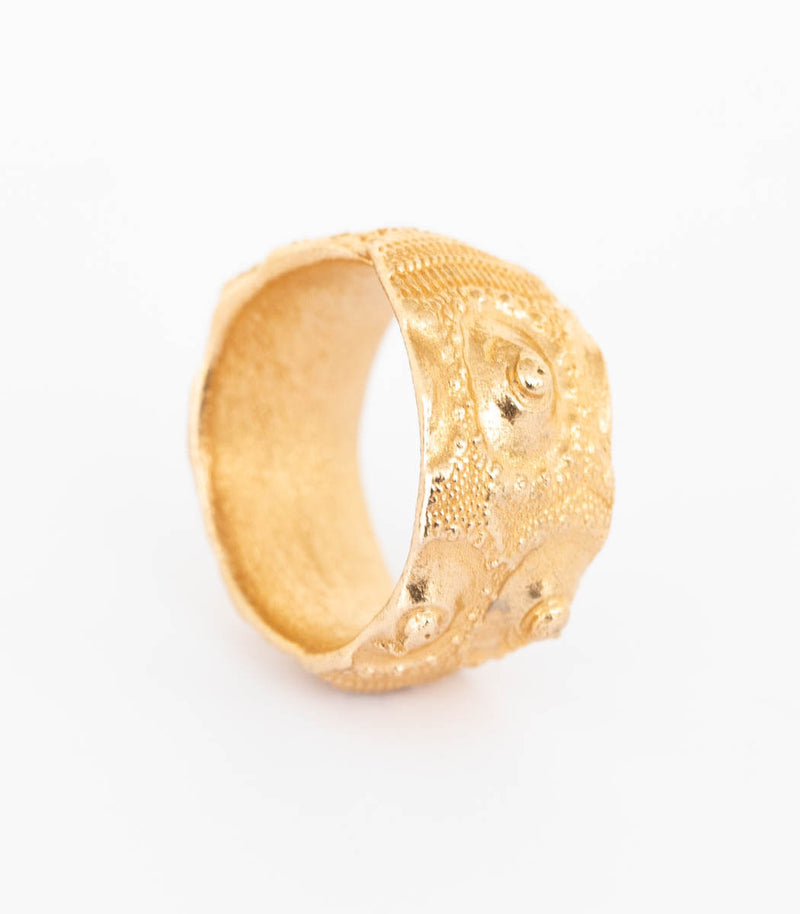 Bronze Ring Seeigel Gr. 57