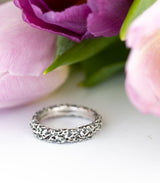 Silber Ring Korallenstruktur schmal Gr. 60