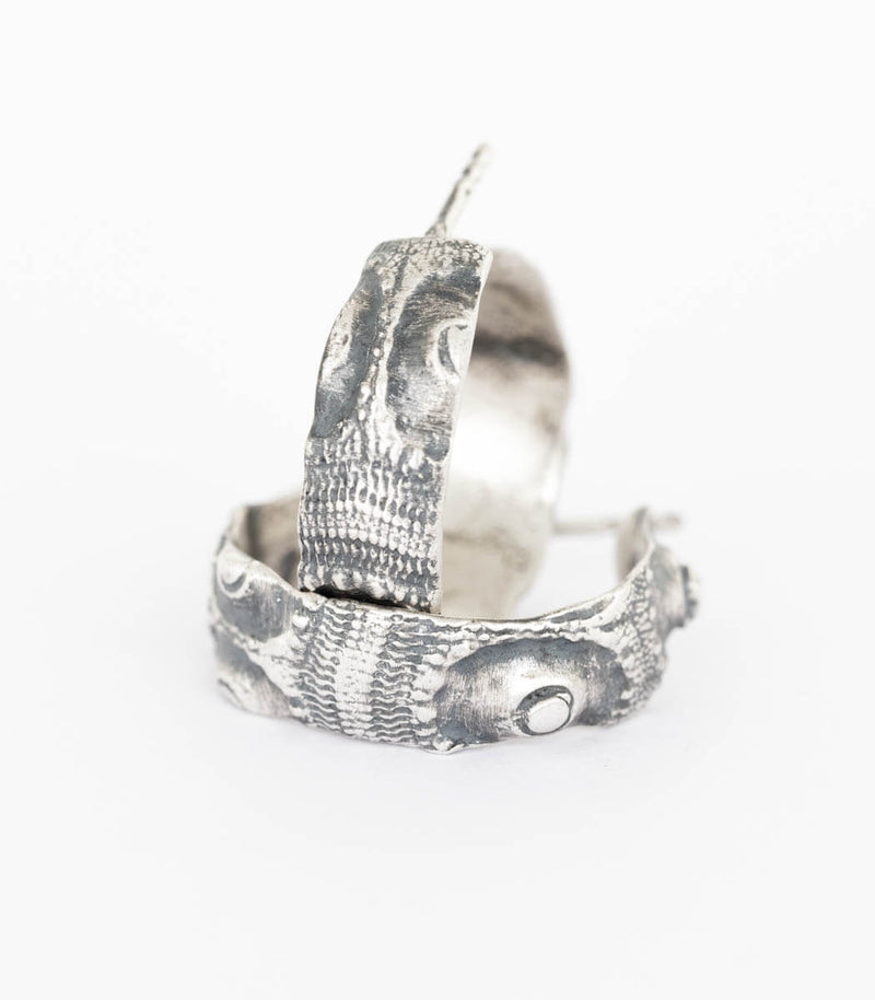 Silber Creolen Seeigel