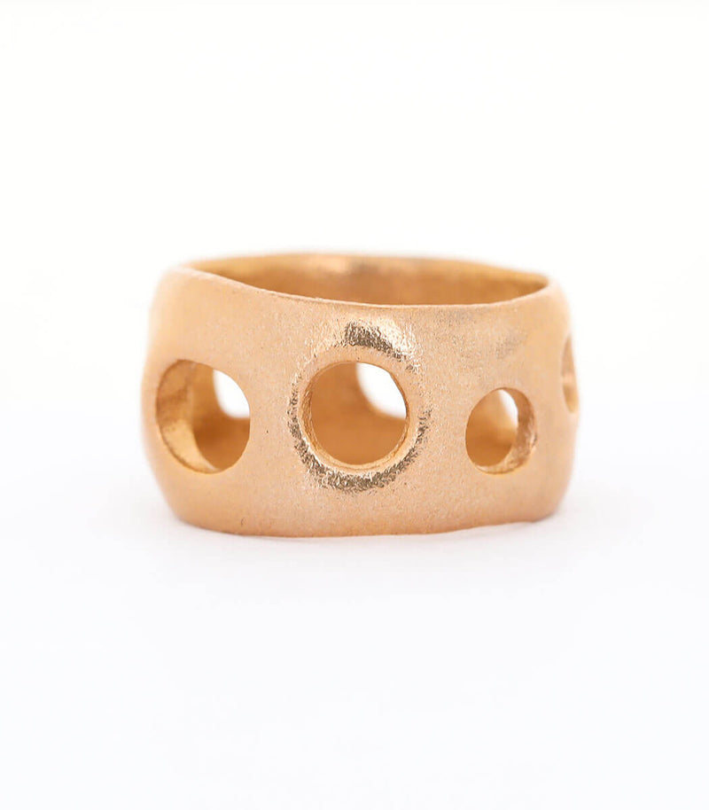 Bronze Ring Lochgestein Gr. 54