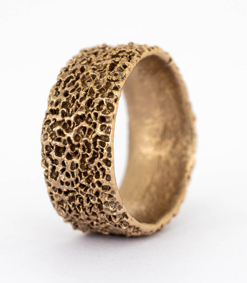 Bronze Ring Korallenstruktur Gr. 57