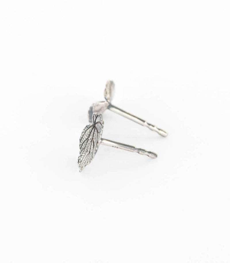 Silber Ohrstecker Lindenblatt