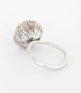 Silber Ring Blüte Perle Gr. 55