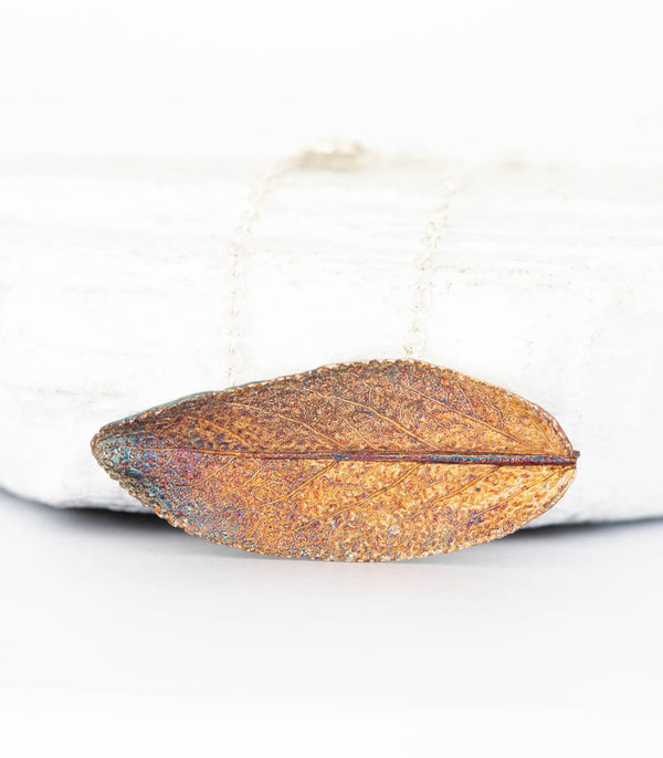 Silber Kette Salbeiblatt