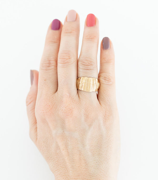 Bronze Ring Muschel Gr. 54