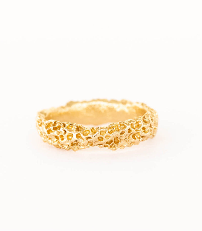 Bronze Ring Korallenstruktur Gr. 58
