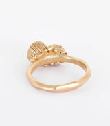 Bronze Ring Blütenkelch Gr. 62