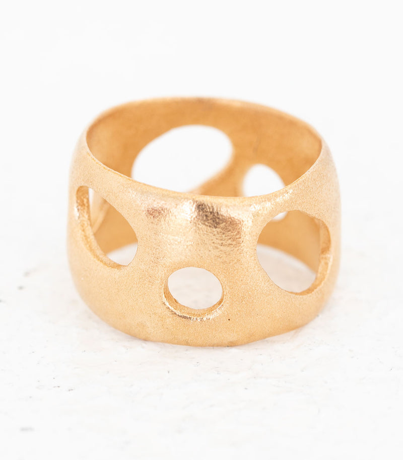 Bronze Ring Lochgestein Gr. 59
