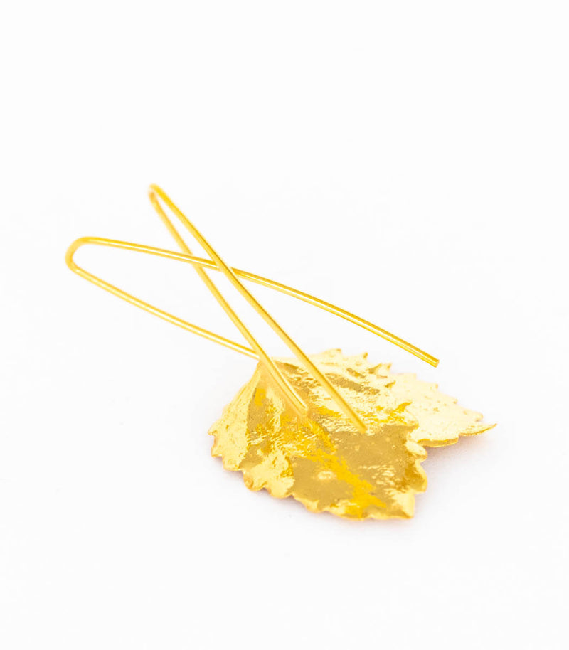 Gold Ohrhänger Melissenblatt