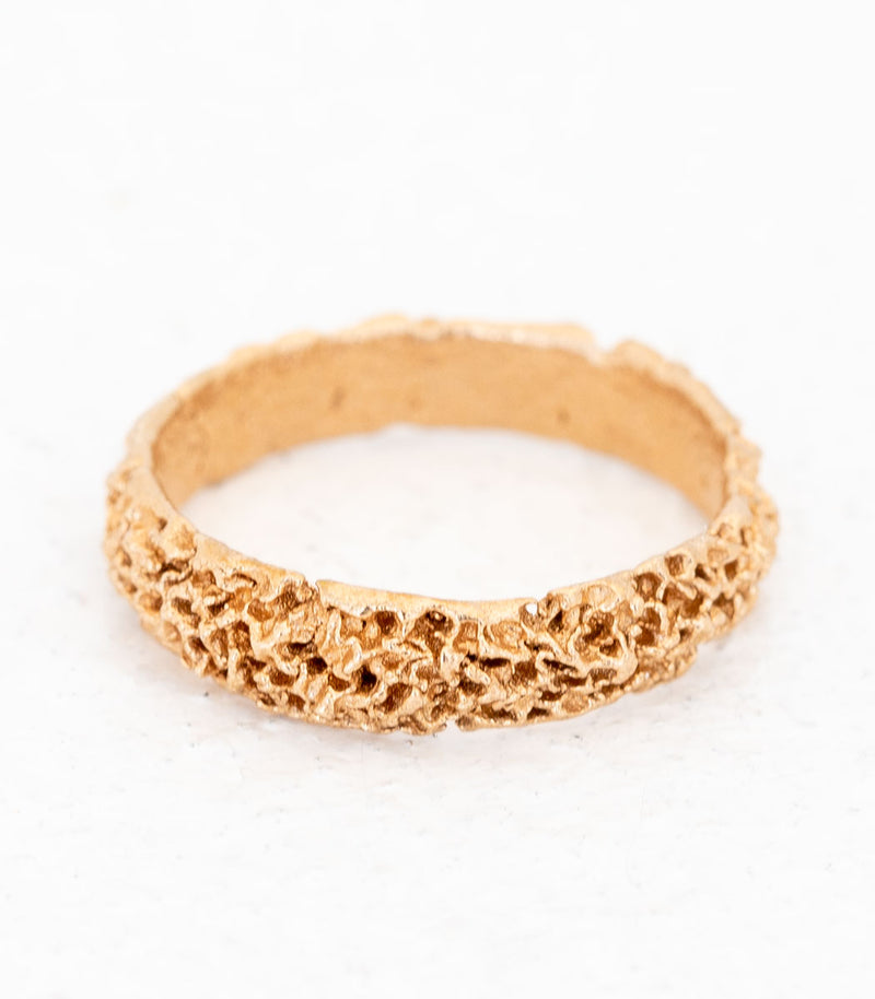 Bronze Ring Korallenstruktur Gr. 60